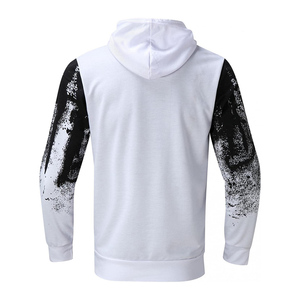 2023ชุดวอร์มสองชิ้นเสื้อฮู้ดแขนยาวของผู้ชายชุดวอร์มสีลำลองสไตล์สตรีท - Product Image 4