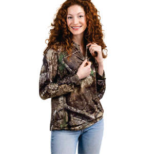 Breathable Realtree <b>Women</b> <b>Quarter</b> <b>Zip</b> Jacket | APX Camo Lightweight and Quick-Drying for Comfortable Outdoor Adventures - Product Image 4