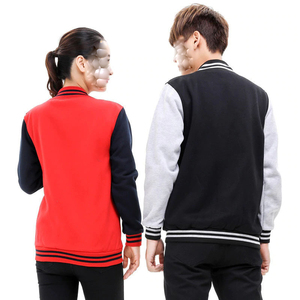 Customizable Men's Letterman Varsity <b>Jacket</b> Reversible Motorcycle Bomber Coat Wool Knitted <b>Fleece</b> <b>Lining</b> Windproof Winter OEM - Product Image 2