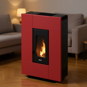 Estufa de Pellets Inteligente para el Hogar GRACE 7 Roja de 5 Estrellas Clase A+ de 6.9kW 7025075 - Product Image 3
