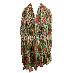 Pañuelo Dupatta de Chifón con Estampado Floral Indio, 100% Algodón, Multicolor - Product Image 5