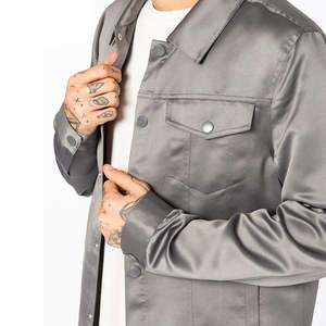 เสื้อแจ็กเก็ตบอมเบอร์พิมพ์ลาย3D ลำลองสำหรับผู้ชายเสื้อผ้าแนวสตรีทล่าสุดเสื้อผ้าซาตินมีกระดุมคอตั้ง - Product Image 3