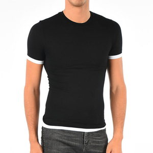 T-shirts pour hommes de haute qualité 100% coton Logo personnalisé Coupe ample Manches courtes Col rond Tissu peigné Séchage rapide Respirant - Product Image 1