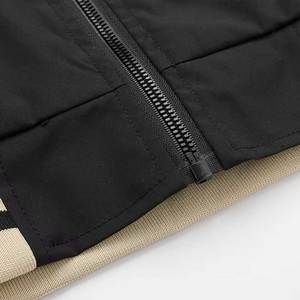 Wholesale Custom Design 2026 Men's Streetwear Bomber <b>Jacket</b> Oversized Casual Canvas <b>Jacket</b> with Stand Collar and Zipper Closure - Product Image 4