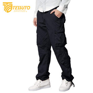 Pantalones cargo de algodón 100% de alta calidad para hombre, pantalones largos para exteriores, estilo deportivo informal táctico, liso, teñido, de lana media, bajo MOQ - Product Image 6