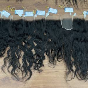 Vente en gros 4x4 hd dentelle fermeture frontale cheveux bruts dentelle frontale pour les femmes noires transparent HD Swiss Lace - Product Image 5