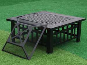 Vente en gros de foyer chauffant rond à charbon de bois, gril en métal personnalisé, patio, cour, métal, bois, moderne - Product Image 6