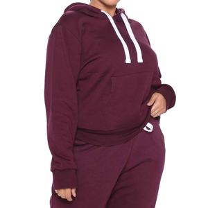 Conjuntos de dos piezas para mujer de talla grande, sudadera con cremallera de terciopelo jugoso personalizada, pantalones, trajes, chándal 2026 - Product Image 4