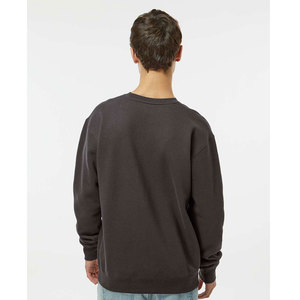 Otoño Invierno adulto suelto Casual 345GSM Color sólido American Fleece cuello redondo mezcla de algodón sudadera de gran tamaño para hombres - Product Image 3