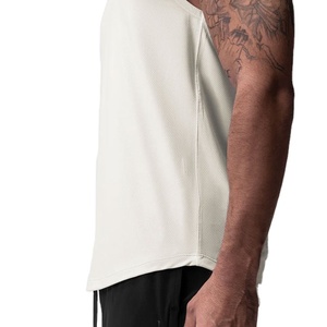 Débardeur long pour homme 100 % polyester respirant, séchage rapide, anti-boulochage, extensible, coupe jersey, design vierge, grammage lourd - Product Image 6