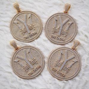 925 <b>Silver</b> Custom Letter <b>Name</b> Pendant Round Moissanite Diamond Hip Hop Jewelry Iced Out Charm <b>Name</b> <b>Necklace</b> Birthday Gift - Product Image 3