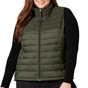 Gilet matelassé pour femmes, respirant, logo personnalisé, taille, vêtements d'hiver, gilet matelassé, vêtements de rue, vêtements d'extérieur, sans manches, col montant - Product Image 5