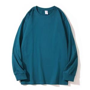 T-shirt vierge uni de haute qualité à manches longues et col rond avec logo personnalisé pour hommes et femmes T-shirt unisexe à manches longues pour hommes - Product Image 1