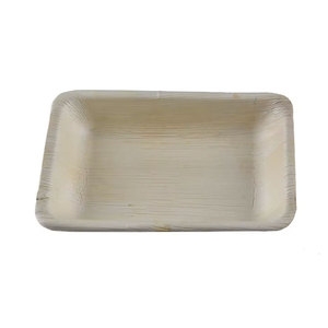 Plato de cena biodegradable natural Bandejas rectangulares Hoja de Palma Bandejas desechables de hoja de palma para fiesta y función - Product Image 3