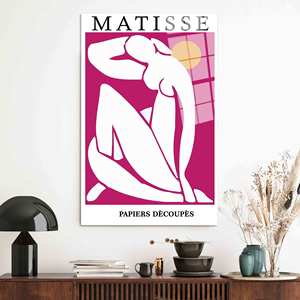 <b>Matisse</b> Woman Art <b>Print</b>: Abstract Canvas Wall Decor,TEMPERED GLASS ART - Product Image 1