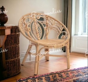Chaise de chambre d'enfant en rotin tissé à la main et en bambou naturel Offre Spéciale meubles de salle de jeux pour enfants chaise tissée pour bébé et tout-petits - Product Image 4