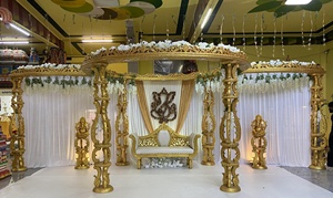 Mandap DST งานไม้ที่สวยงามสำหรับงานแต่งงานงานหัตถกรรมแบบดั้งเดิมทนทานผู้ผลิต Mandapam ในร่มเวทีการแต่งงานในสหราชอาณาจักร - Product Image 6