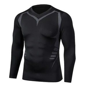 Custom <b>Printed</b> Breathable Men's Rash Guard Compression Shirt UPF50+ Protection Eco-Friendly Anti-Bacterial Fabric OEM/ODM - Product Image 4