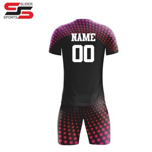 Vente en gros d'uniformes de football pour hommes avec col en V sublimation personnalisée Ensemble complet de maillots de football de qualité supérieure - Product Image 6