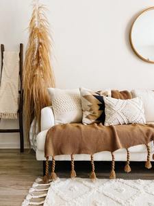 New Boho Hand-Woven Cotton Cushion <b>Covers</b> Elegant <b>Pillow</b> Cases & Cushion Cases for Home Living - Product Image 5