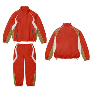 Ensemble de survêtement en nylon pour homme, taille plus, toutes saisons, logo personnalisé, couleur unie tendance, vêtements de sport pour le printemps, l'été, l'automne et l'hiver - Product Image 4