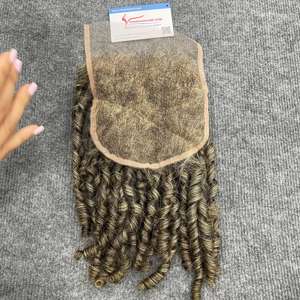 Extension de cheveux Pixie à la vapeur de style personnalisé luxueux cheveux vietnamiens gris fermeture dentelle humaine pour extensions de cheveux perruques - Product Image 3