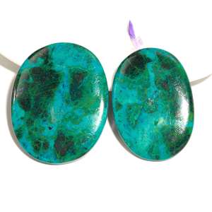 จี้คริสโคลาธรรมชาติ DHORGEMS รูปทรงคาโบชองสีเขียว อัญมณีทำมือสำหรับทำเครื่องประดับ อัญมณีหลวมจำนวนมากจากราชสถาน - Product Image 5