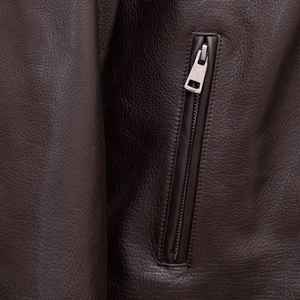 แจ็กเก็ตหนังสำหรับผู้ชายทรงเข้ารูปพอดีตัวเข้ารูปสวมใส่สบายกันลมมีสไตล์แฟชั่นใหม่งานตามสั่ง - Product Image 3