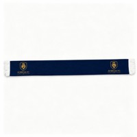 Écharpe de supporter personnalisée en satin polyester, fanion de supporter de football, bannière imprimée par sublimation avec pompons, article pour supporter de match