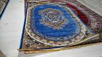 Antiker türkischer maschinell gefertigter Jacquard-Webteppich aus Polyester, schmutzabweisend, Hochflor, afghanisch-turkmischer roter Teppich im orientalischen Stil für Zuhause