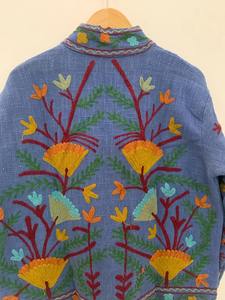 TNT Veste en coton brodé Suzani Veste courte brodée en velours Vêtements pour femmes Manteau disponible au meilleur prix - Product Image 4