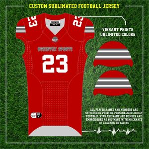 Ropa de fútbol americano de talla grande personalizada, uniformes de fútbol con bandera de moda de los mejores fabricantes de camisetas de fútbol, envío directo disponible - Product Image 2