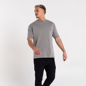 Camiseta de gran tamaño a granel de peso pesado OEM, camiseta lisa con estampado de logotipo personalizado, camisetas de manga corta de algodón en blanco de talla grande para hombre - Product Image 4