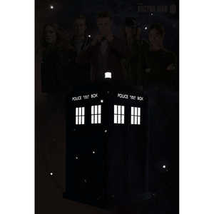 Affiche murale TARDIS qui brille dans le noir, design moderne pour les fans de Doctor Who - Product Image 1