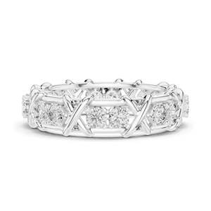 Anillo de Eternidad con Diamante Cultivado en Laboratorio de 1.04 CT para Mujer, Corte Brillante Redondo, Claridad VVS-VS EF, Oro de 18K, 14K, 10K y Plata 925 - Product Image 2