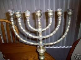 Handcrafted Brass Menorah Candle Holder Jewish Hanukkah <b>Lamp</b> Decorative Candle Stand Home Festive Decor - Product Image 6