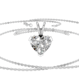 Collar con Colgante de Moissanita en Forma de Corazón de 1 Quilate, Engaste de Oro de 14K, Joyería Fina para Mujer, Regalo para Fiesta o Boda, Suministro Directo de Fábrica - Product Image 1