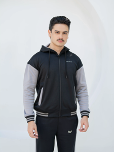 ชุดวอร์ม2ชิ้นมีฮู้ดสำหรับผู้ชายชุดวอร์มมีฮู้ด + กางเกงมีเชือกรูดสำหรับผู้ชายชุดกีฬาสำหรับใส่วิ่งฤดูใบไม้ร่วง - Product Image 4