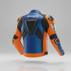 Veste en cuir de moto avec logo personnalisé Hommes Veste en cuir d'agneau véritable de haute qualité Vestes de moto en gros Manteau de moto - Product Image 2