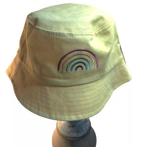 หมวกบัคเก็ตผ้าฝ้ายหมวกทรงถังผ้าฝ้ายสีแดงสีขาวสีม่วงอ่อนสำหรับตกปลาปีนเขา - Product Image 1