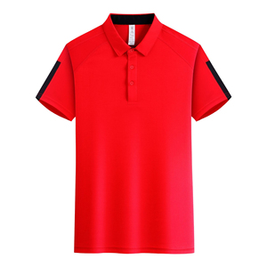 T-shirts polo de haute qualité pour hommes, col montant en maille respirante, polos minces en tissu de soie de qualité supérieure brodés de style business - Product Image 1