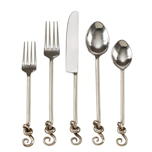 Juego de cubiertos de oro de boda de alta calidad de acero inoxidable de 5 piezas - Product Image 2