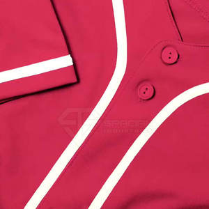 เสื้อเบสบอลผู้ผลิตจากปากีสถาน เสื้อเบสบอลติดกระดุม เสื้อผ้ากีฬา เสื้อเบสบอลสีพื้น - Product Image 4