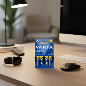 Piles alcalines LONGLIFE POWER AA avec câble, lot de 4, 04906121414, piles numériques - Product Image 3