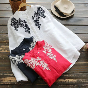 OEM grande taille femmes printemps été chemise femmes à manches courtes t-shirt haut chemisier meilleure qualité chemises en gros ODM WS-283 - Product Image 1