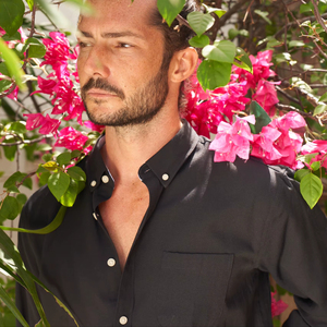 Camisa de Esmoquin Formal Unisex BEAM, Cuello Mao, 60% Algodón, 40% Tela Oxford, Transpirable, Otoñal, Bordada - Product Image 5