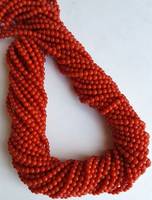 Perles de corail rouge puissantes et magnifiques, de formes multiples, fabriquées à la main, de luxe traditionnel, qualité supérieure, certifiées IGI, pour la fabrication de bijoux