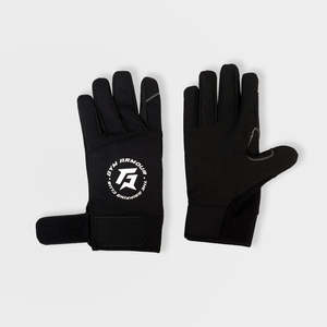 Gants mi-doigts noirs en polyester pour la salle de sport - Product Image 3