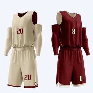 Tenues de basketball sans manches personnalisées OEM avec logo, antibactériennes, imprimées lumineusement, maillots et shorts, numéros de club cousus - Product Image 3