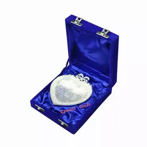 Cuencos chapados en plata con forma de corazón de pavo real para invitados, regalo de boda indio, la mejor calidad, precio al por mayor - Product Image 3